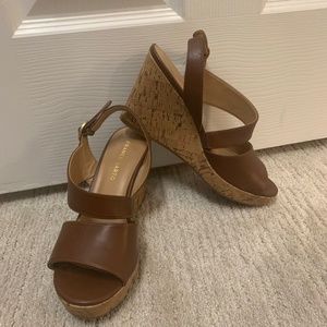 Brown Leather Wedges
